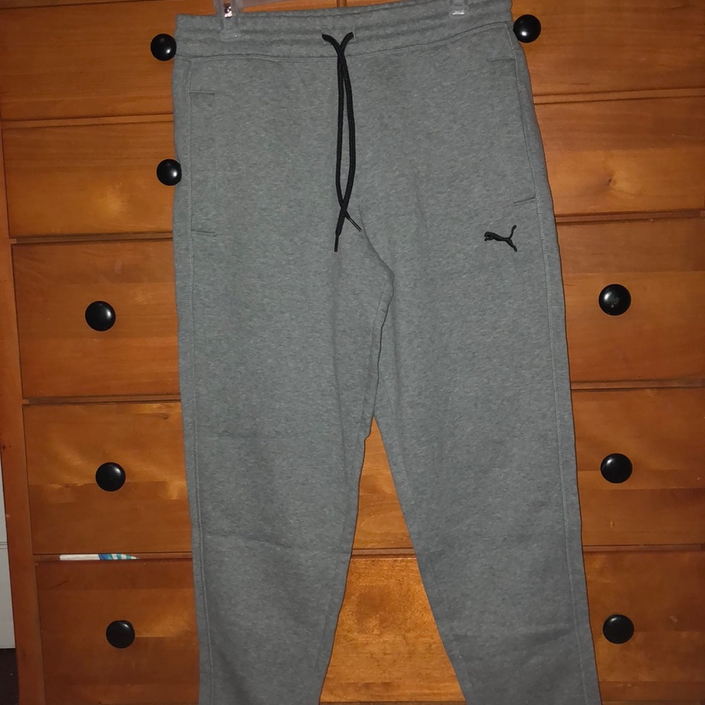 Gray puma sweat pants